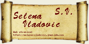 Selena Vladović vizit kartica